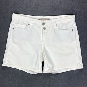 VINCE Luce Button Fly Denim Shorts‎ Women Sz 27 White Cottage Core Minimalist